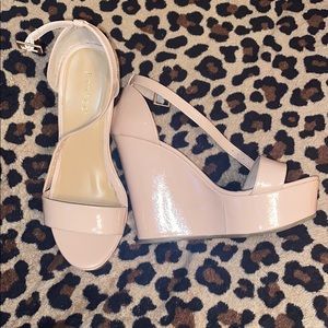 Beige wedges